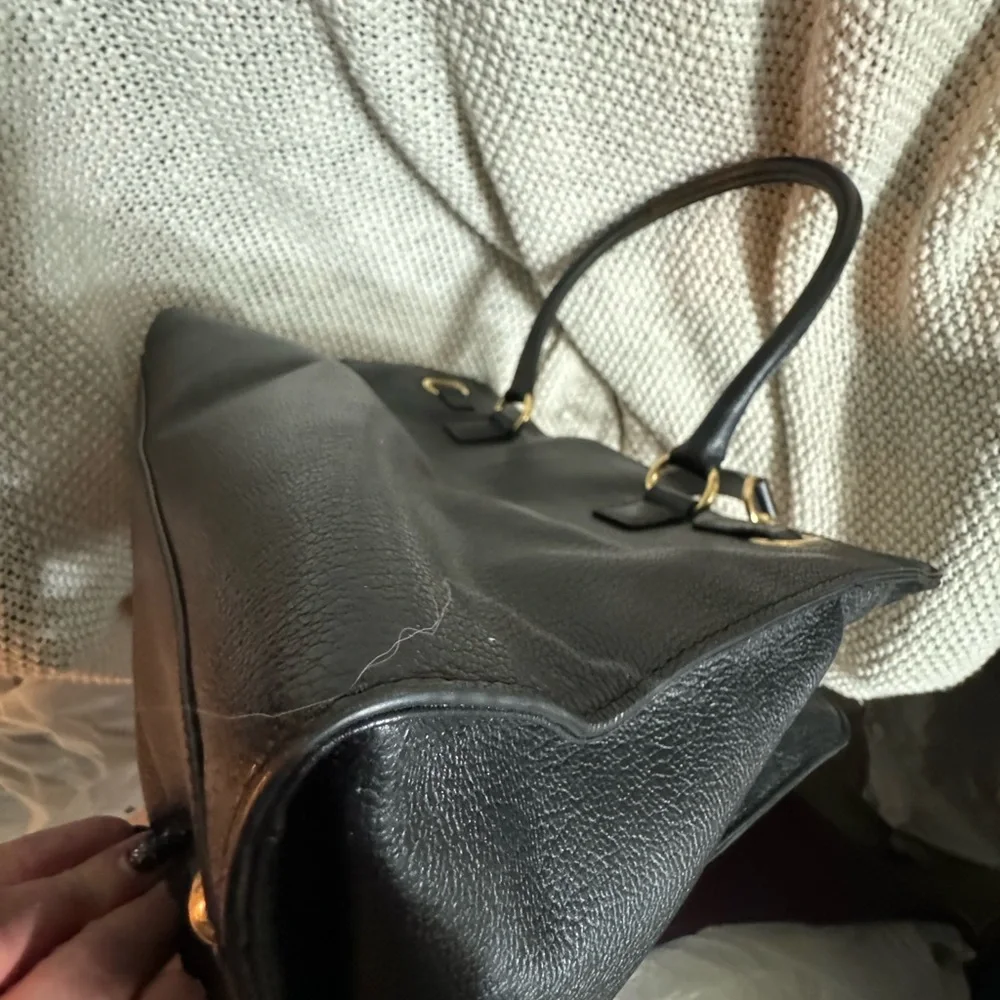 Michael Kors Black Leather Hamilton Satchel, Like‎ New
